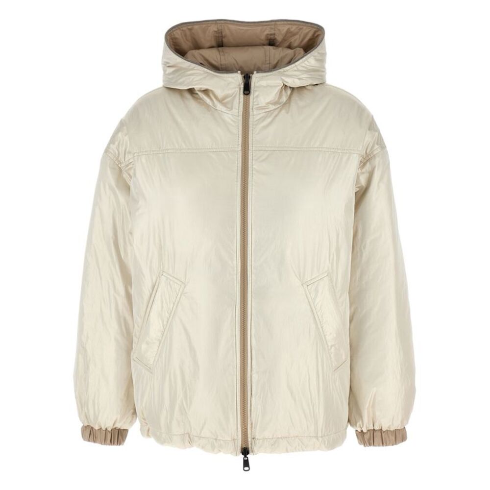 Brunello Cucinelli Beige Polyester Full-Length Women's Jacket